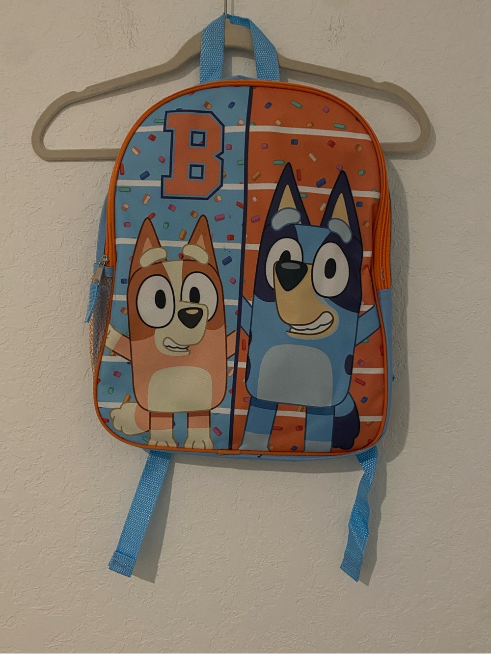 Blue and Orange Kids Character Backpack - Unbranded